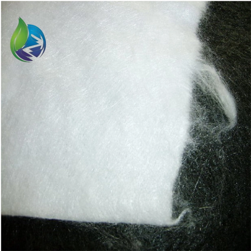 Filament nonwoven geotextile fabric texture and roll showing continuous fiber structure