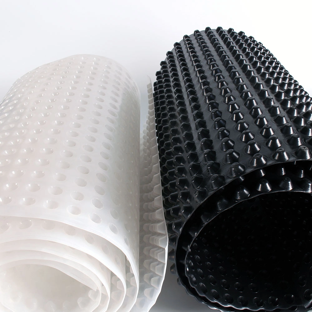 Garden and green roof drainage board installed beneath planting soil