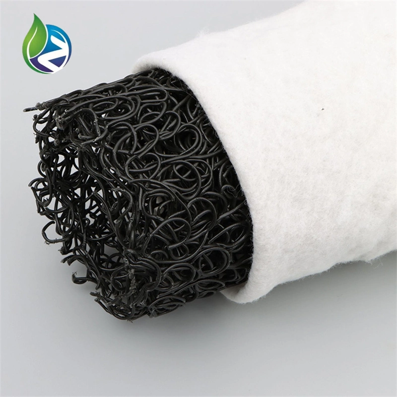 Plastic blind drain used to collect and discharge groundwater